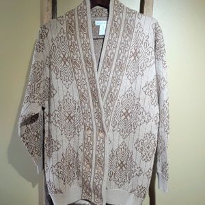 Vintage Wool Blend Double Breasted Sweater Jacket